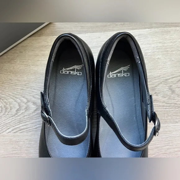 Dansko | ‘Fawna’ Black Milled Nappa Mary Janes - Picture 5 of 12
